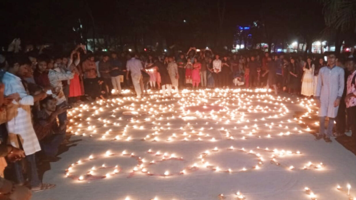 বর্ণিল আয়োজনে হাবিপ্রবিতে দীপাবলি উদযাপন
