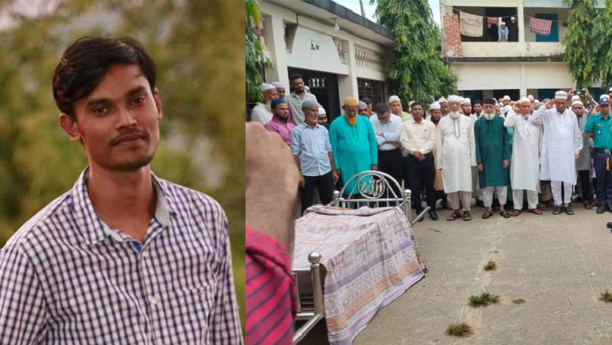 কামরুল হাসান ও তার বাবার লাশ