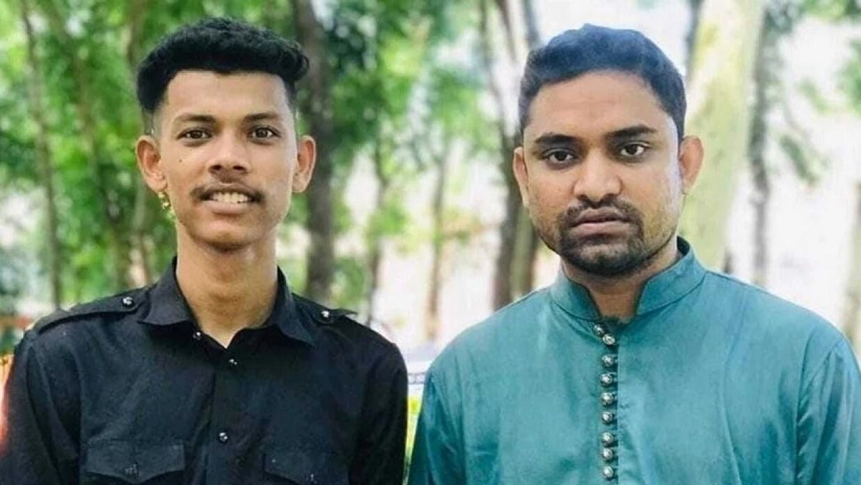 সিলেট জেলা ছাত্রলীগের সভাপতি নাজমুল ইসলামের সঙ্গে হত্যাকাণ্ডের শিকার আরিফ হোসেন