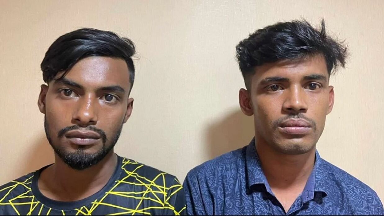 গ্রেফতারকৃত জনি ও সাগর