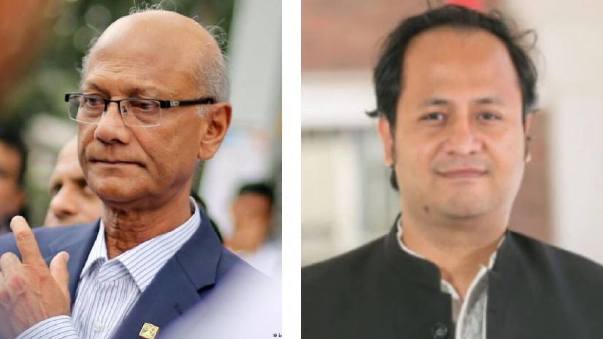 নুরুল ইসলাম নাহিদ ও ব্যারিস্টার মহিবুল হাসান চৌধুরী নওফেল