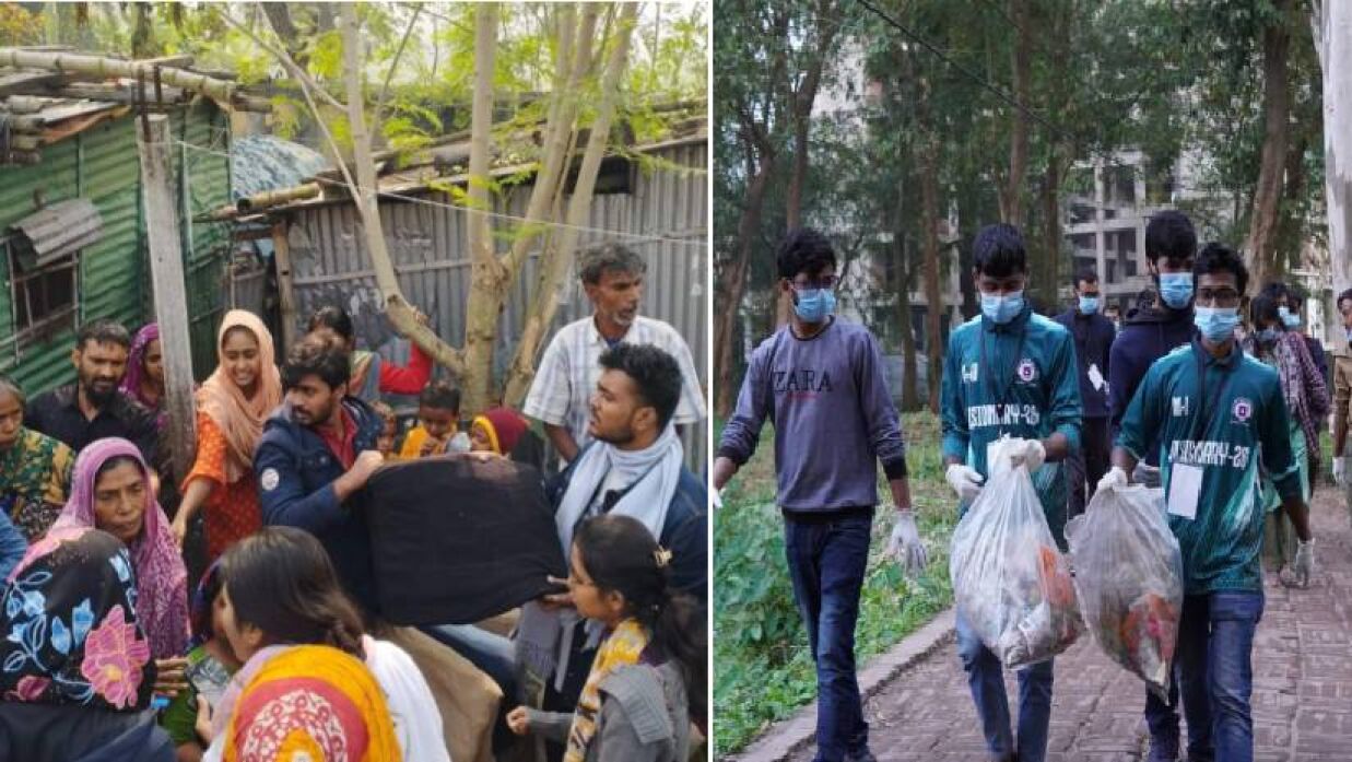 শিক্ষার্থীদের সংগঠন ইউনিস্যাবের উদ্যোগে শীতবস্ত্র পেল ৫০ পরিবার 