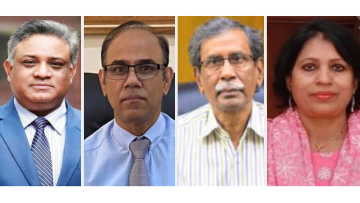 অধ্যাপক মাকসুদ কামাল, অধ্যাপক আবদুল মঈন, অধ্যাপক নূরুল আলম ও অধ্যাপক সেলিনা আখতার