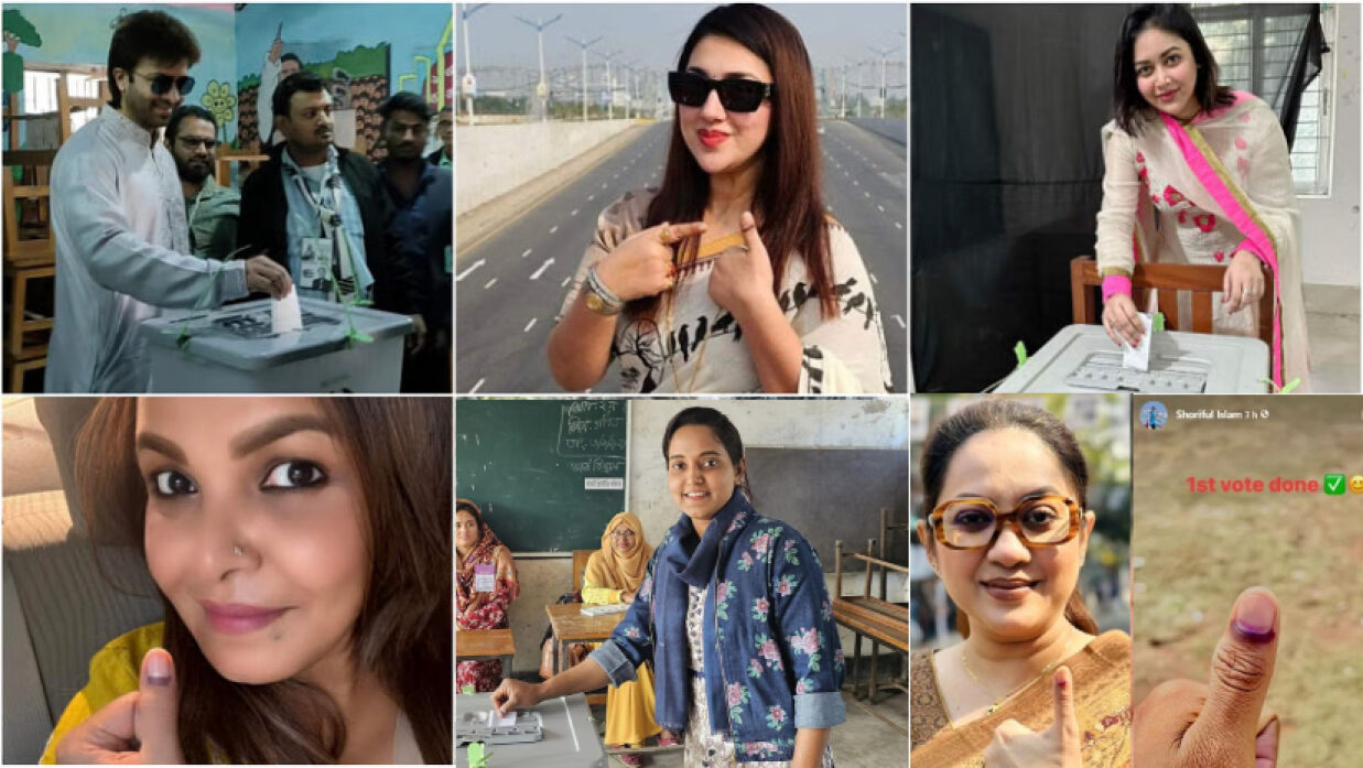 তারকাদের ফেসবুক ওয়াল সয়লাব হয়ে গেছে কালিযুক্ত বৃদ্ধাঙ্গুলে