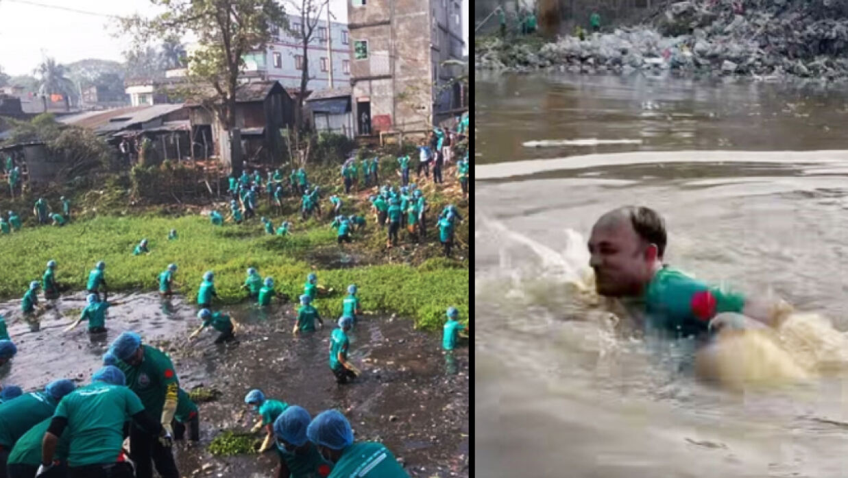 এমপি হয়ে আবর্জনা পরিষ্কার করতে নদীতে নামলেন সুমন