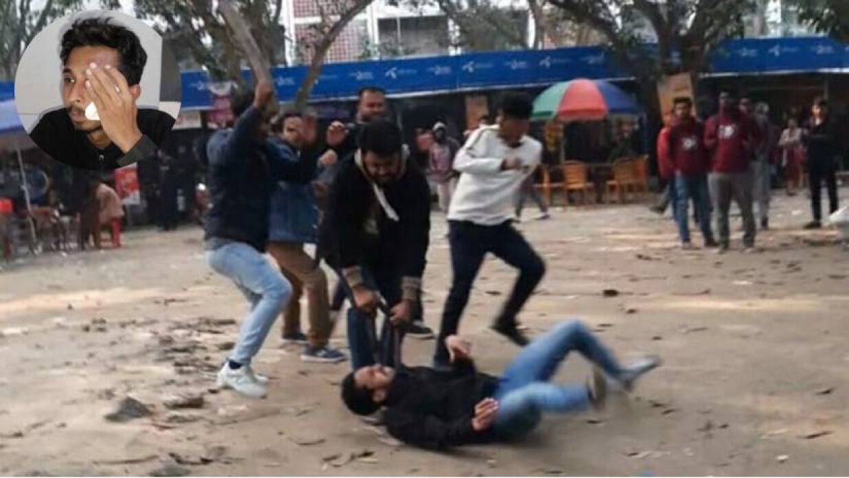 আহত ছাত্রকে হাসপাতালে ভর্তি করা হয়েছে