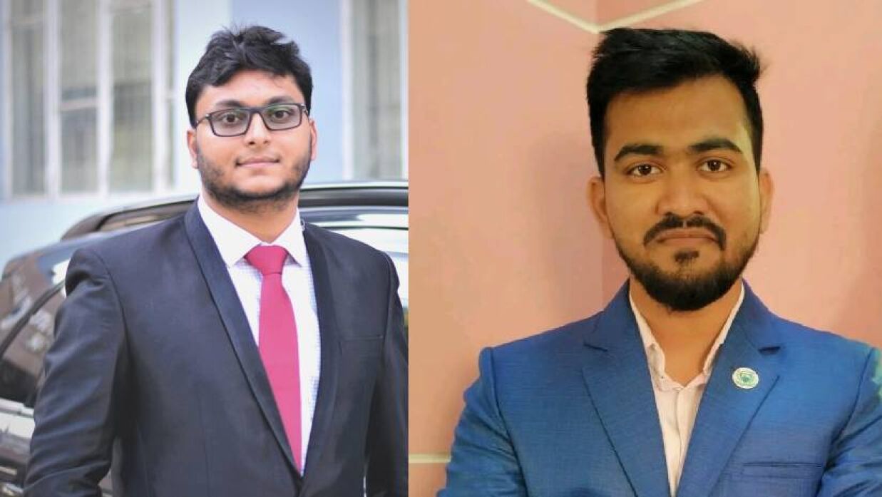বাকৃবির সাংবাদিক সমিতির নতুন সভাপতি মো. রাফি উল্লাহ এবং সাধারণ সম্পাদক মো. তানিউল করিম জীম।
