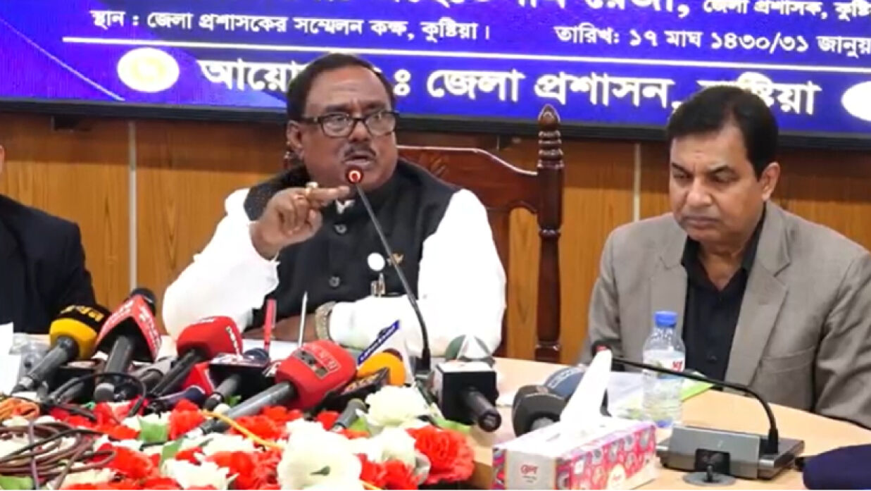 কুষ্টিয়ায় বসে যদি হাতকড়া পড়াতে না পারি, মন্ত্রীত্ব ছেড়ে দেবো