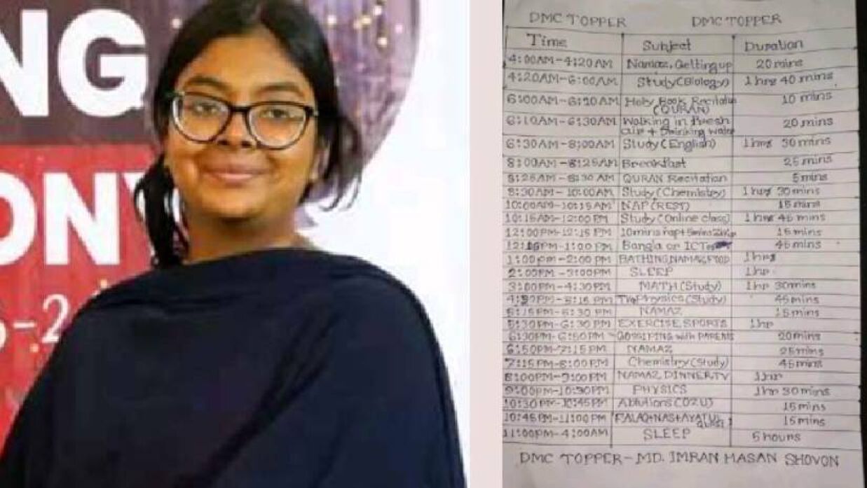 মেডিকেলে প্রথম হওয়া তানজিমের পড়ার রুটিন নিয়ে যা জানা গেল