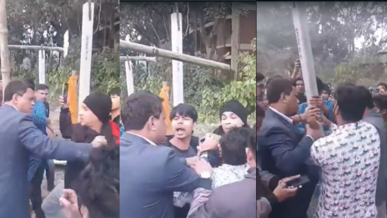 বিশ্ববিদ্যালয় প্রক্টরের সঙ্গে শিক্ষার্থীদের মধ্যে বাগবিতণ্ডা