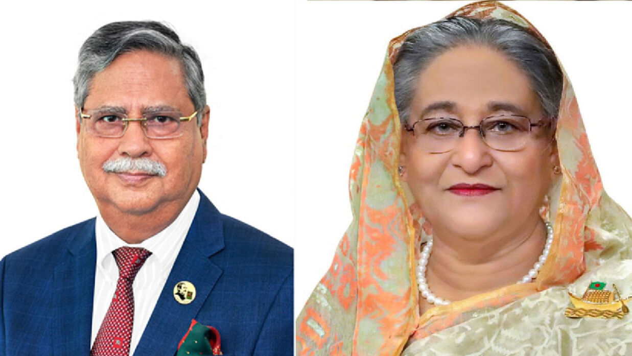 রাষ্ট্রপতি মো. সাহাবুদ্দিন ও প্রধানমন্ত্রী শেখ হাসিনা