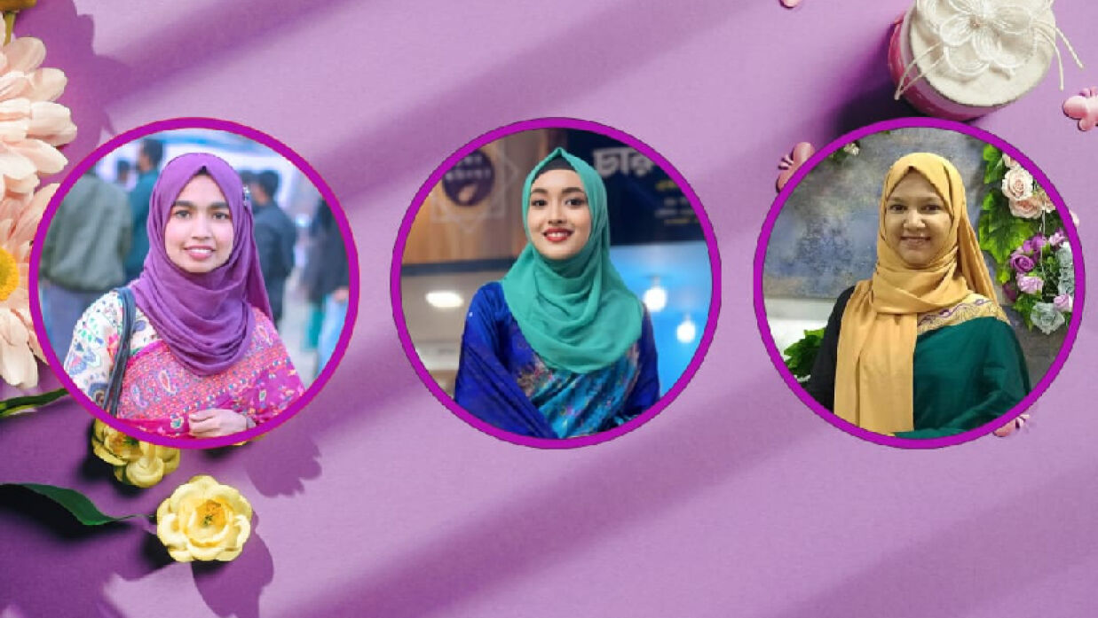 ইসরাত জাহান টুম্পা, আসফিমা বসুনিয়া মিমু ও জান্নাত রেজওয়ানা। 