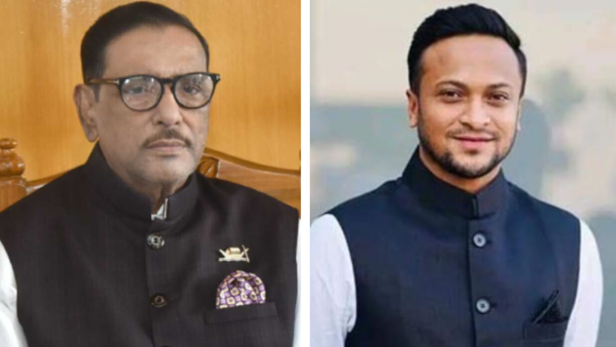 ওবায়দুল কাদের ও সাকিব আল হাসান