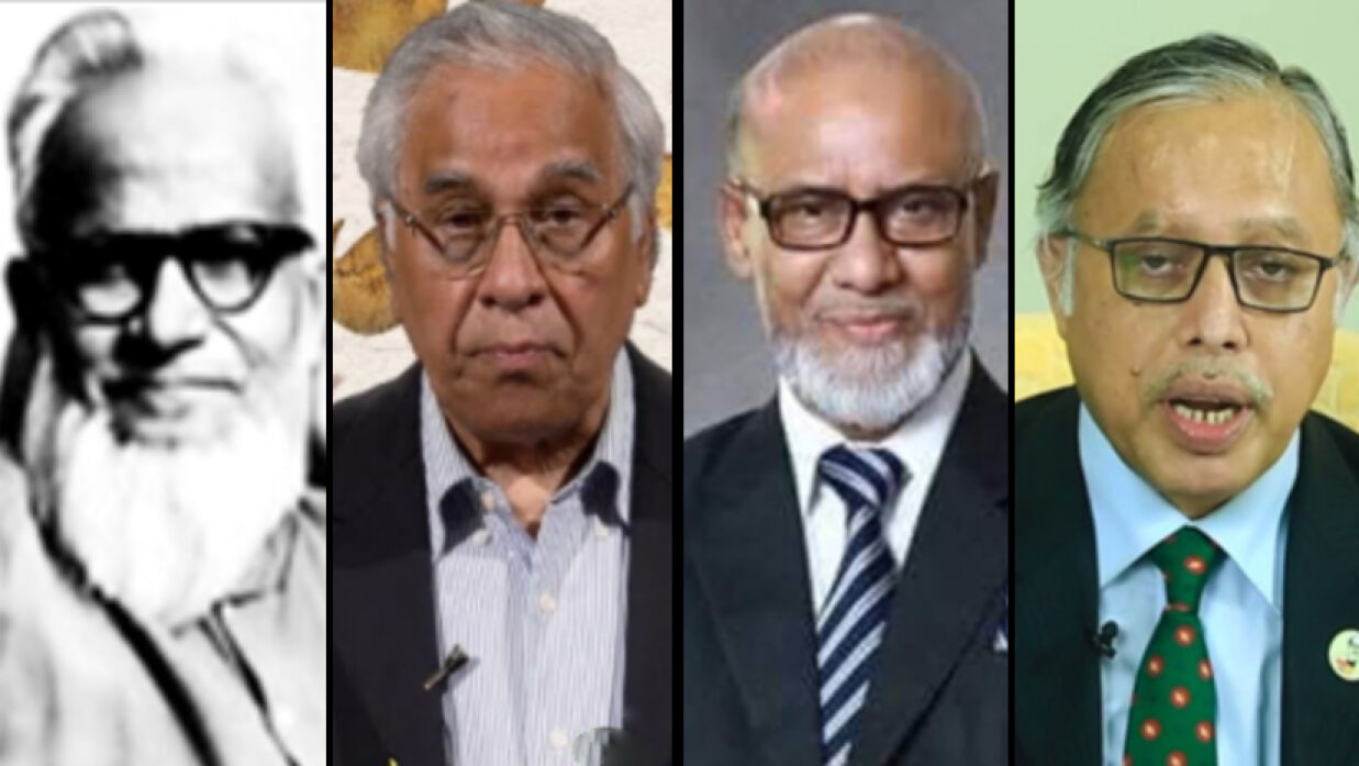 কথাসাহিত্যিক আবুল ফজল, অধ্যাপক আলমগীর মোহাম্মদ সিরাজুদ্দীন, অধ্যাপক আনোয়ারুল আজিম আরিফ ও অধ্যাপক ড. মো. আবু তাহের