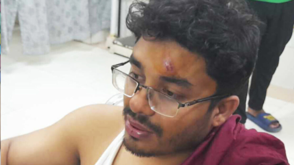 আহত গণমাধ্যমকর্মী সাব্বির আহমেদ