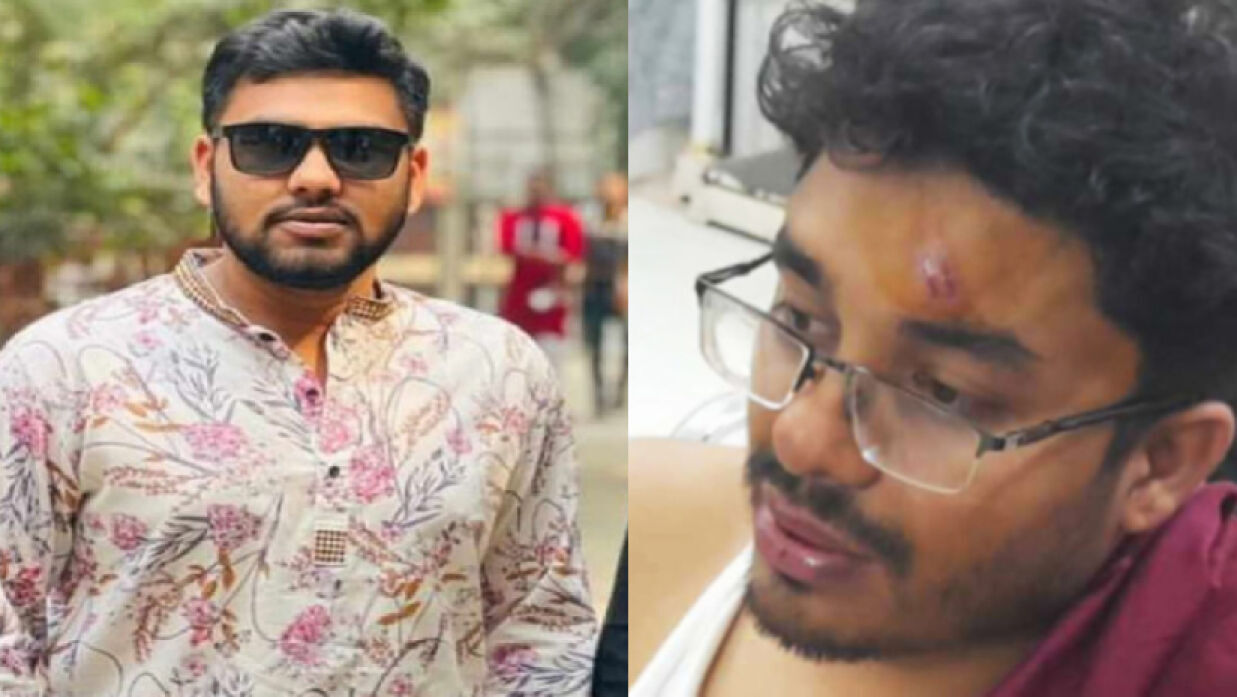 অভিযুক্ত ছাত্রলীগ নেতা এস এম ইমরুল রুদ্র ও আহত সাব্বির আহমেদ