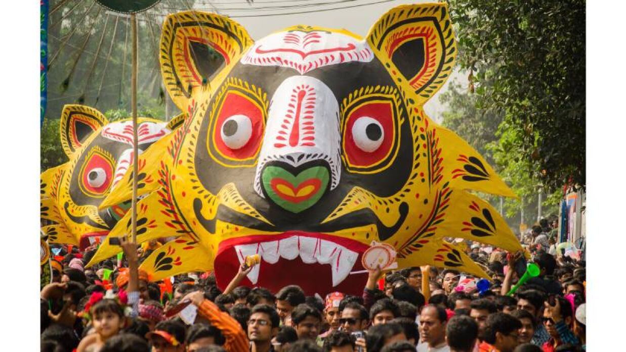 বাংলা নববর্ষ উদযাপনে মঙ্গল শোভাযাত্রা