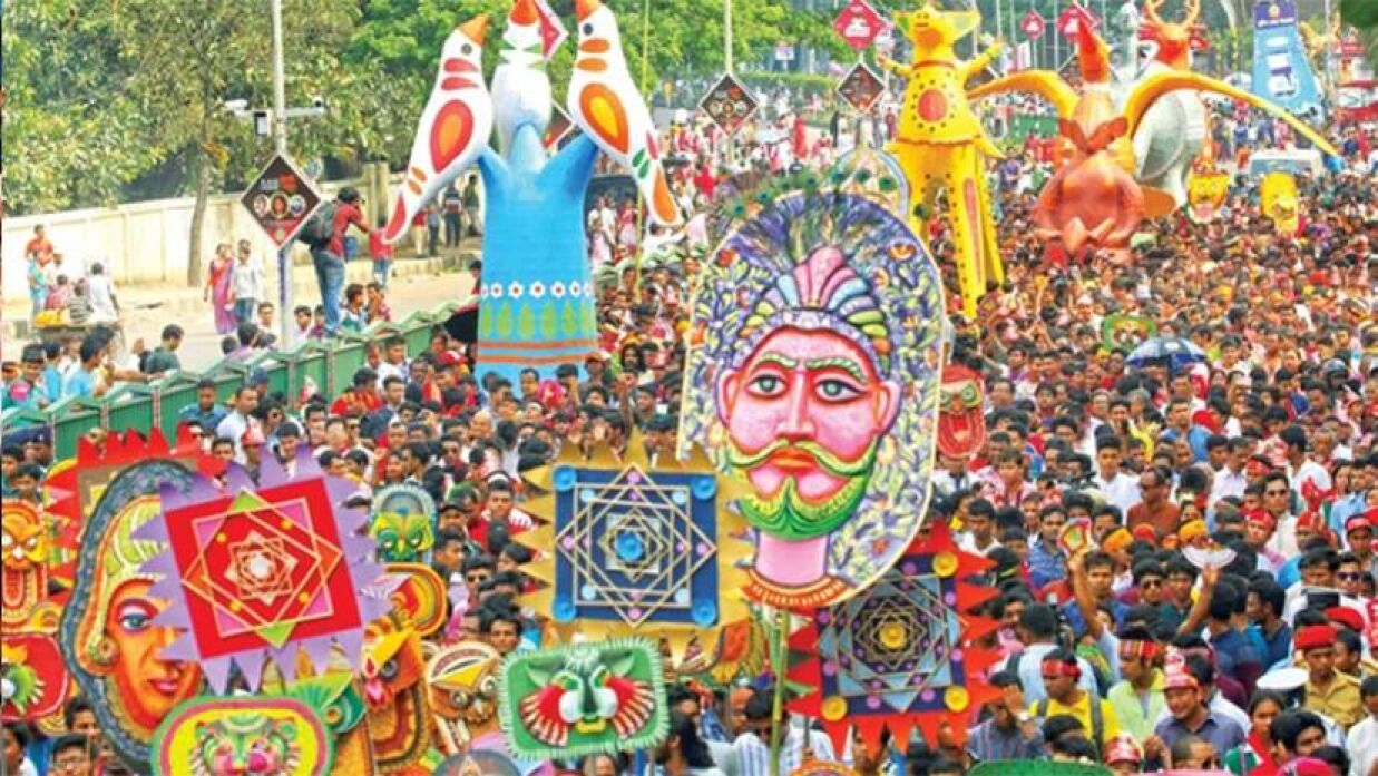 চারুকলা থেকে মঙ্গল শোভাযাত্রা শুরু সকাল সোয়া ৯টায়