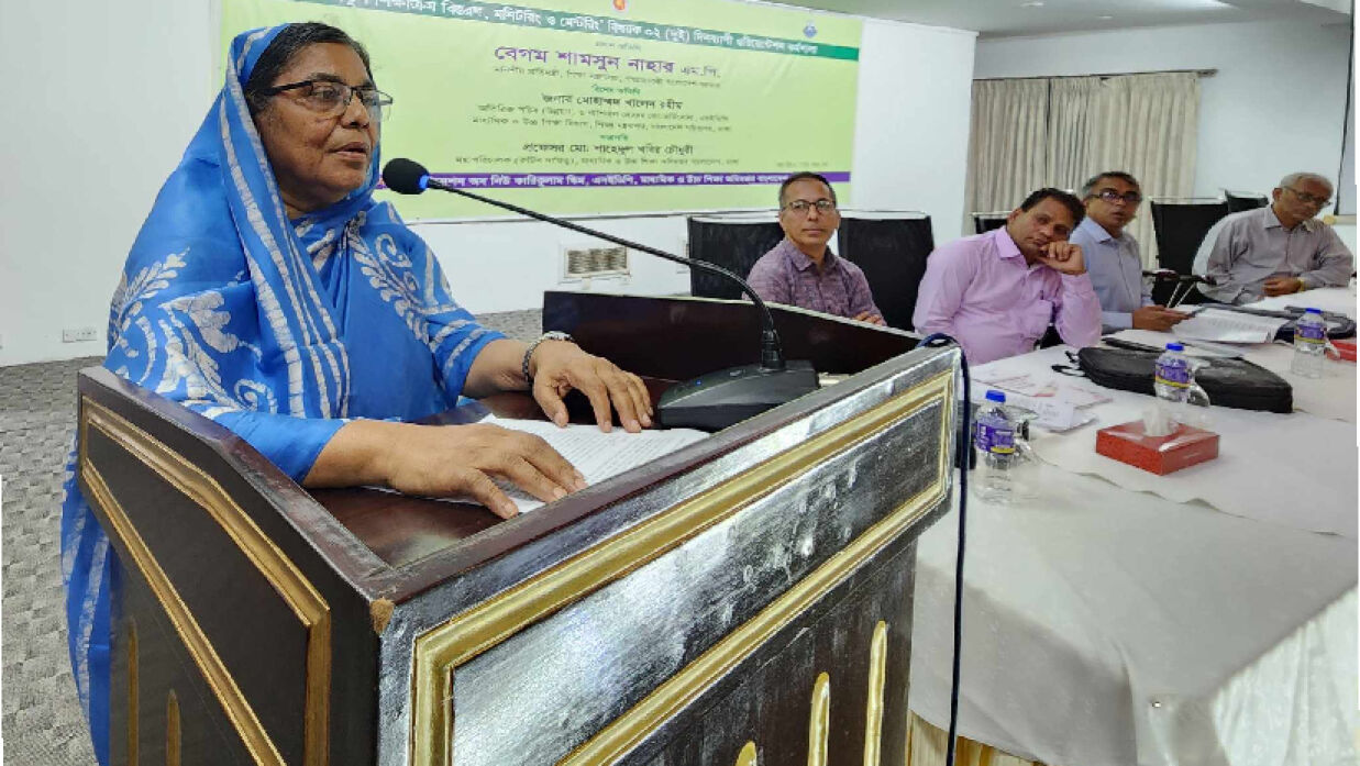 অনুষ্ঠানে বক্তব্য রাখছেন শিক্ষা প্রতিমন্ত্রী 