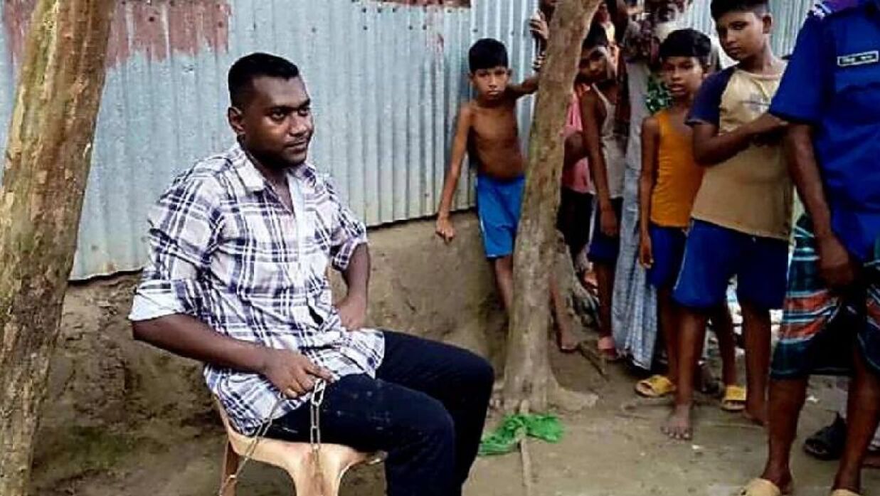 শ্বশুর বাড়িতে শিকলবন্দী অবস্থায় শিপন