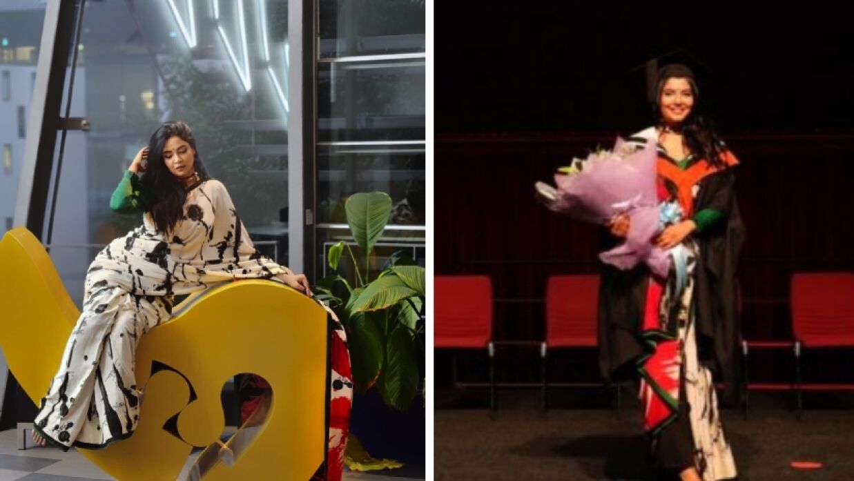 বিশেষ শাড়ি পরে সমাবর্তনে প্রিয়তা