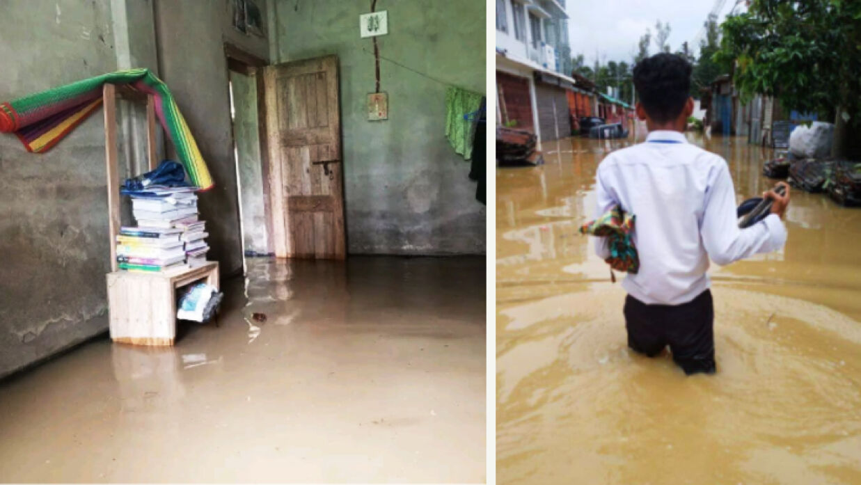 বন্যায় এইচএসসি পরীক্ষার্থীদের দুর্ভোগ