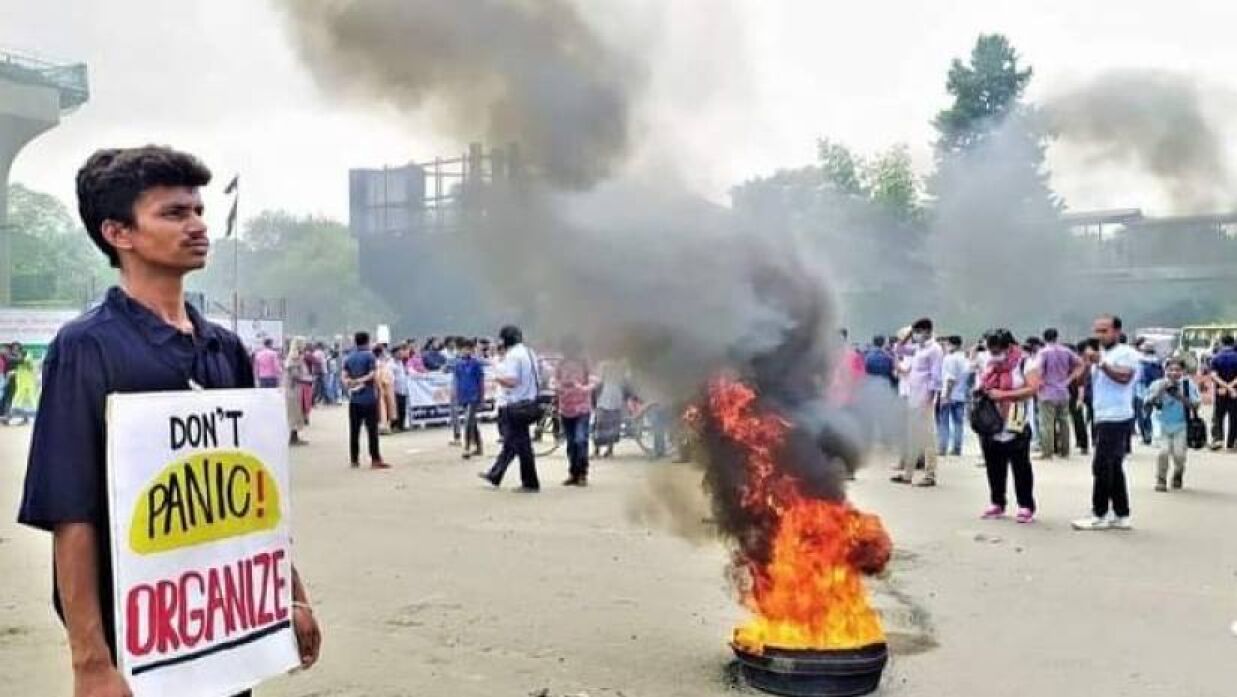 আন্দোলনের সময় শাকিল