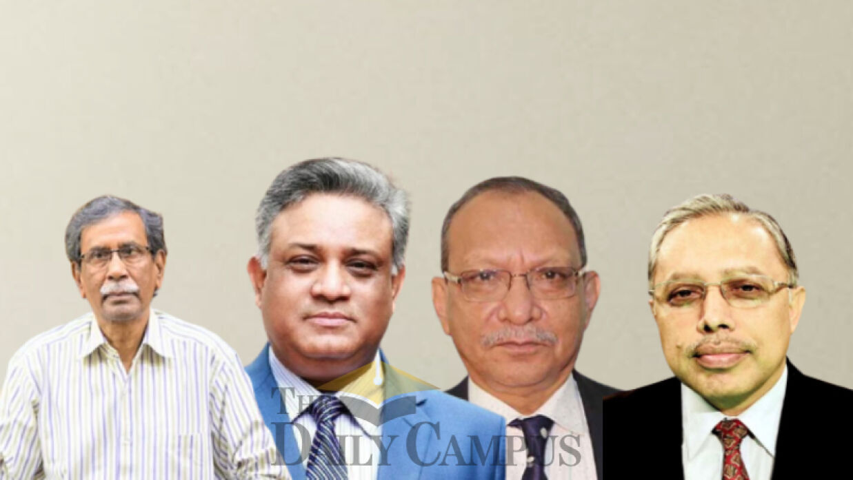 অধ্যাপক মো. নূরুল আলম, অধ্যাপক মাকসুদ কামাল, অধ্যাপক গোলাম সাব্বির সাত্তার ও অধ্যাপক মো. আবু তাহের (বাম দিক থেকে)
