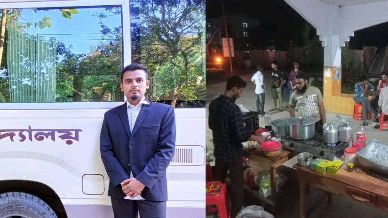 ফুড কোর্ট ‘থিংকিং কাপে’র আয়ে পড়াশোনার খরচ চলে ইবির শরীফের