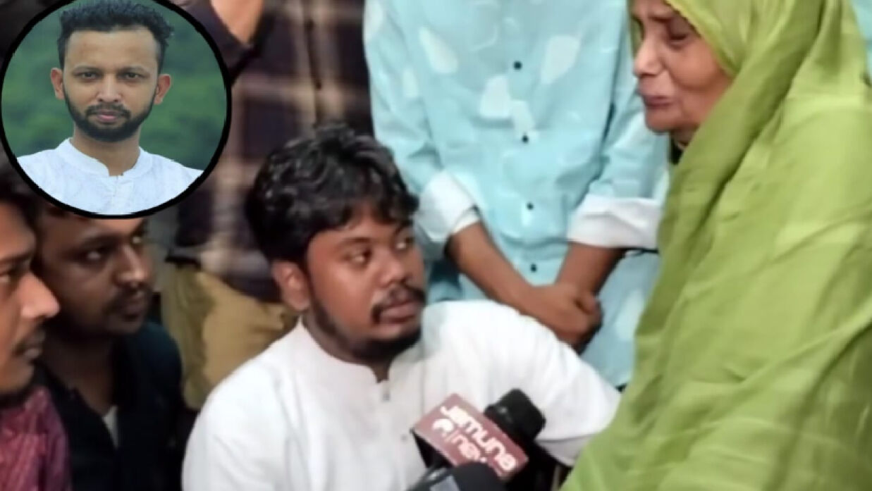 সিলেটে পুলিশের গুলিতে নিহত সাংবাদিক তুরাবের মাকে দেখতে গেলেন কেন্দ্রীয় সমন্বয়করা