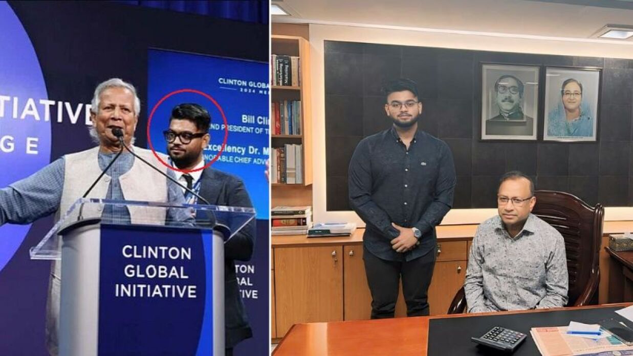 ড. ইউনূসের সঙ্গে জাহিন রোহান রাজিন এবং ফেসবুকে ছড়িয়ে পড়া ছবি