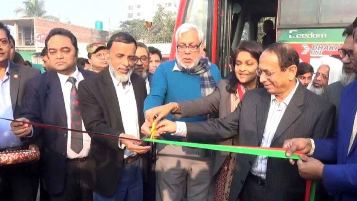 বিআরটি লেনে এসি বাস সার্ভিস চালু হয়েছে