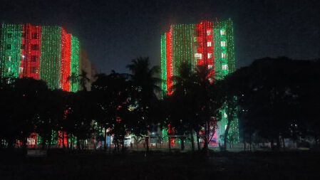 বিজয়ের সাজে সেজেছে শেকৃবি