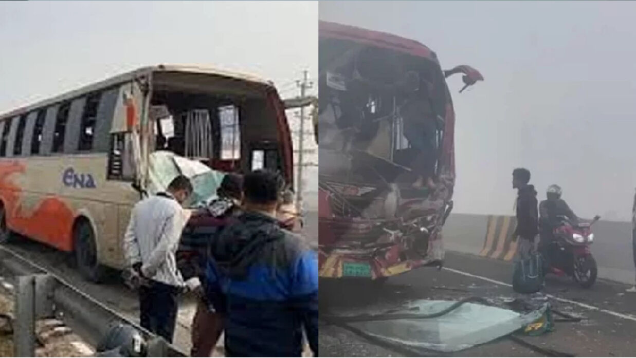 ঢাকা-মাওয়া এক্সপ্রেসওয়েতে ১০ যানবাহনের সংঘর্ষ: নিহত ১, আহত ১৫