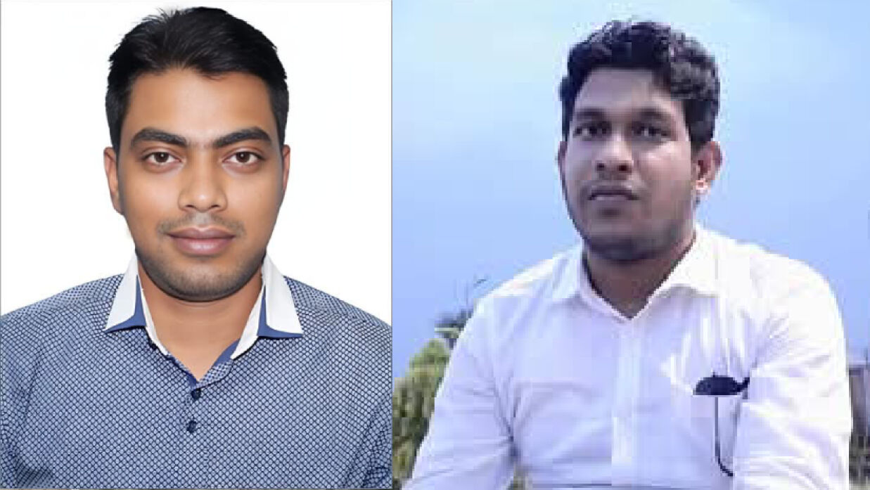 মোখলেছুর রহমান (বামে) ও ফয়সাল রেজা (ডানে)