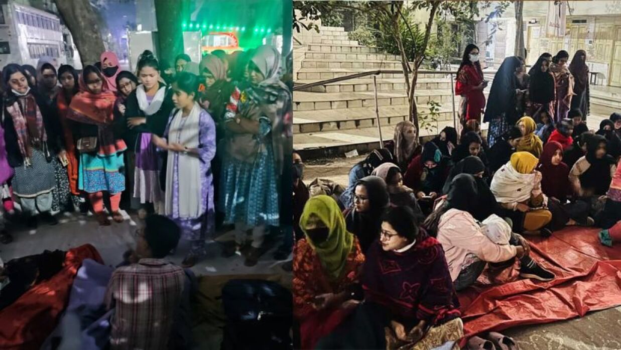 অনশনে যোগ দিলেন জবির অর্ধশতাধিক ছাত্রী