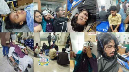 বৈষম্যবিরোধীদের কেন্দ্রীয় অফিসে মারধর, নারীসহ আহত ১০ জন ঢামেকে