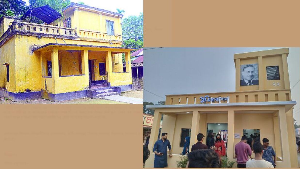 বগুড়ার বাগবাড়িতে অবস্থিত রাষ্ট্রপতি জিয়াউর রহমানের বাড়ি ও বইমেলার স্টল