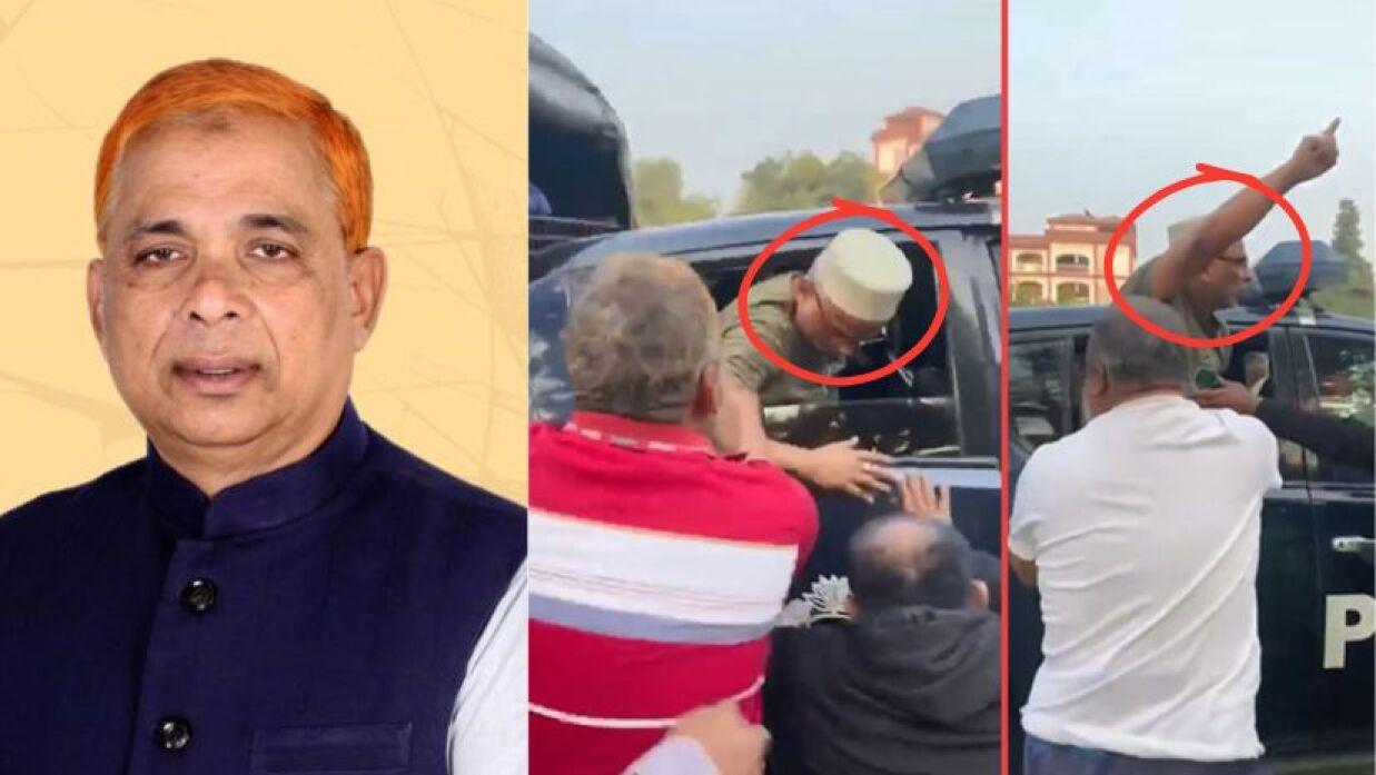 গ্রেপ্তারের পর আব্দুল ওহাবকে পুলিশের গাড়িতে হামলা করে ছিনিয়ে নিচ্ছেন এলাকাবাসী। রবিবার বিকেলে পাবনার সুজানগর পৌর সদরের মথুরাপুর মহল্লায়