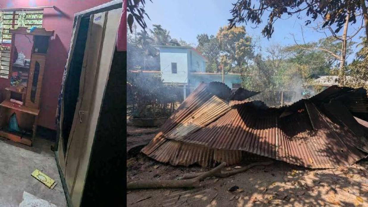 পুলিশ পরিচয়ে প্রবাসীর বাড়িতে ডাকাতি-অগ্নিসংযোগ