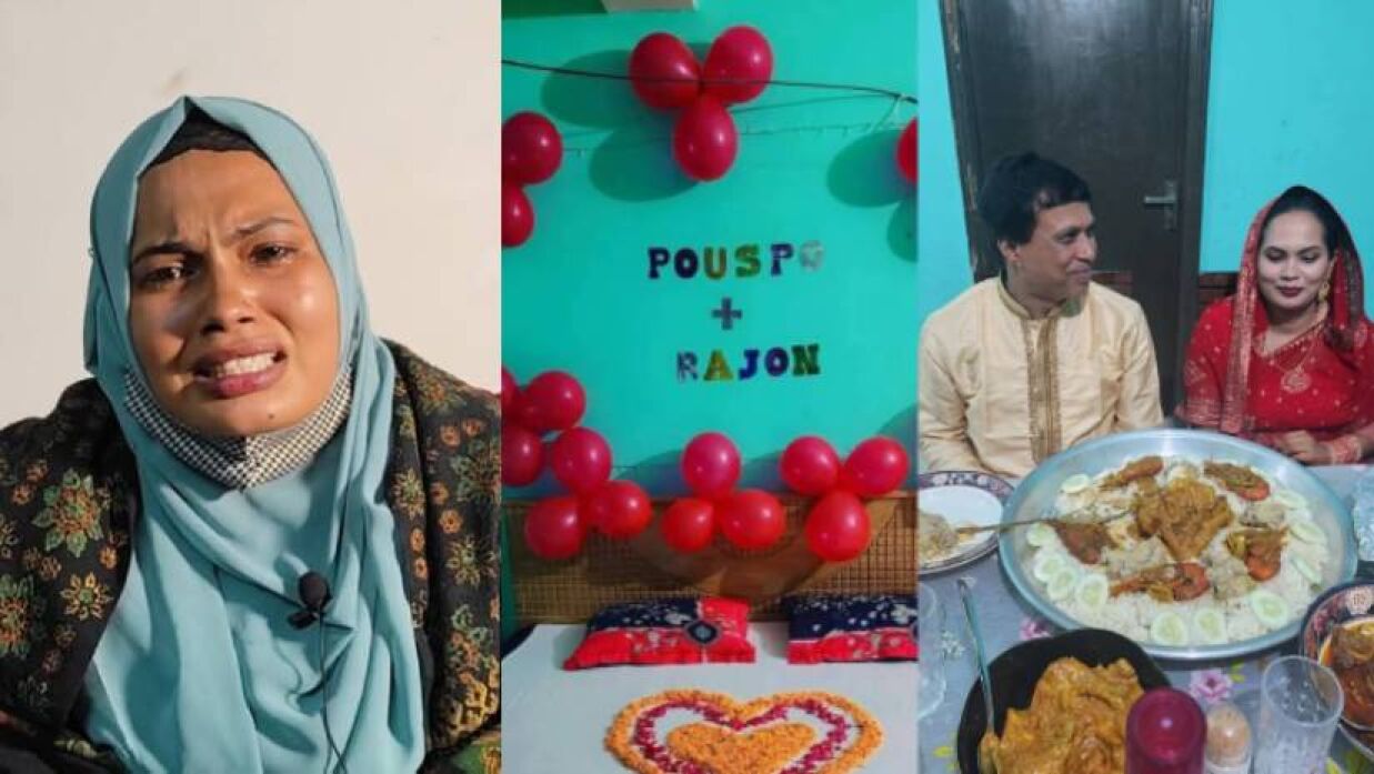 বিয়ের দাবিতে অবস্থান নেওয়া পুস্প, রাজনের সঙ্গে তোলা ছবি