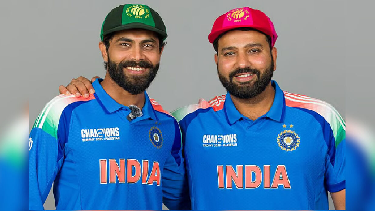 নতুন জার্সিতে রোহিত–জাদেজা