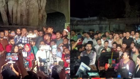 ঢাবিতে পাশাপাশি ছাত্রদল-বৈষম্যবিরোধীদের বিক্ষোভ