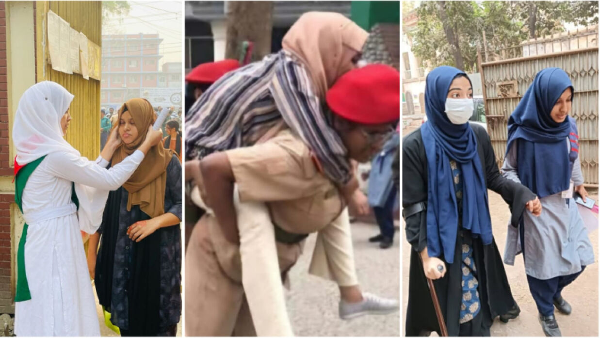 ভর্তিচ্ছুদের সেবায় বিভিন্ন সংগঠনের শিক্ষার্থীরা