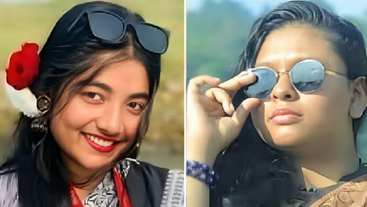 কনিকা আক্তার (বাঁয়ে) ও দেওয়ান নুসরাত
