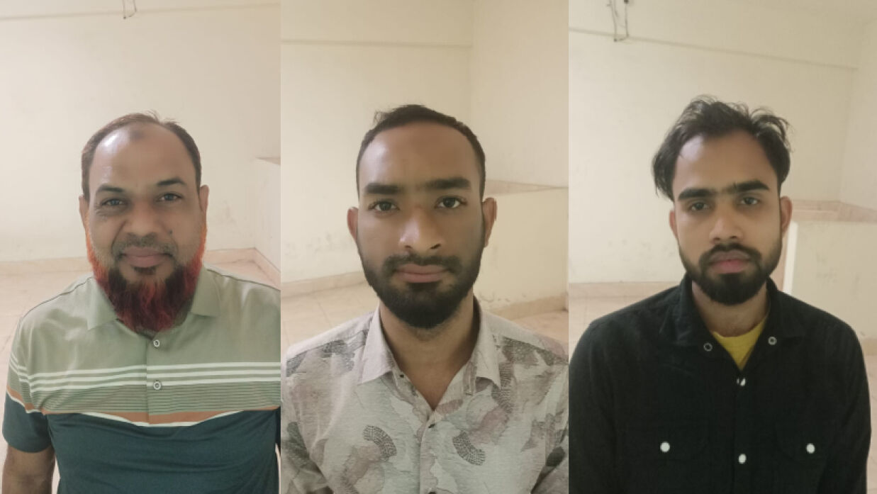 আটক শাকিল খন্দকার , জুয়েল খন্দকার ও শাকিল আহমেদ