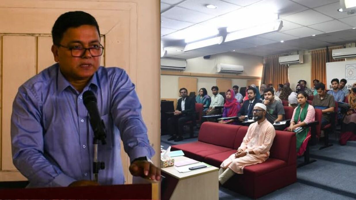 সেমিনারে বক্তব্য দিচ্ছেন উপাচার্য অধ্যাপক ড. মো. শওকাত আলী