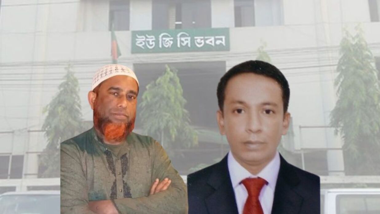 অভিযুক্ত অফিস সহায়ক খোকন খান ও সিনিয়র সহকারী সচিব মোহা. মামুনুর রশিদ খান