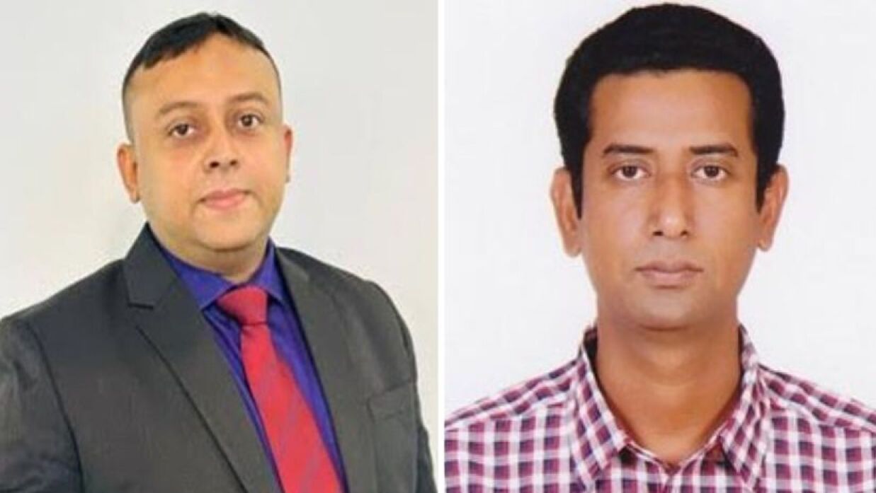 অভিযোগকারী ড. জাহাঙ্গীর আলম ও অভিযুক্ত ড. আব্দুল্লাহ আল মামুন