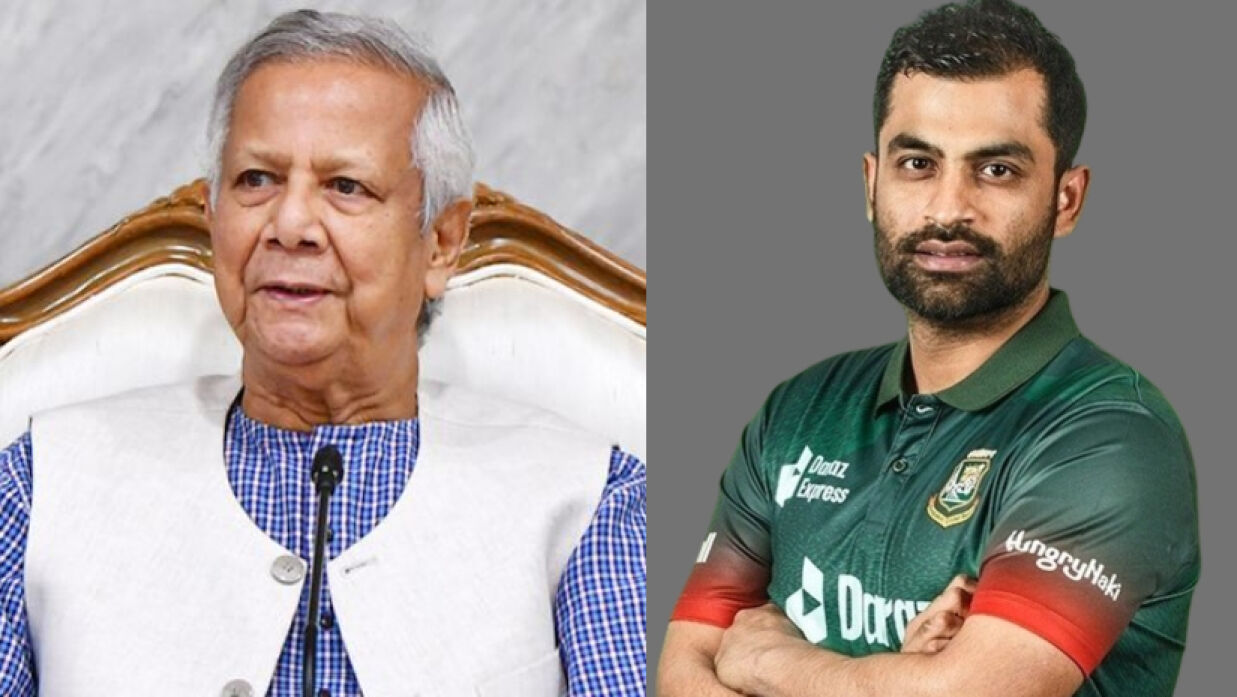 অধ্যাপক মুহাম্মদ ইউনূস ও তামিম ইকবাল